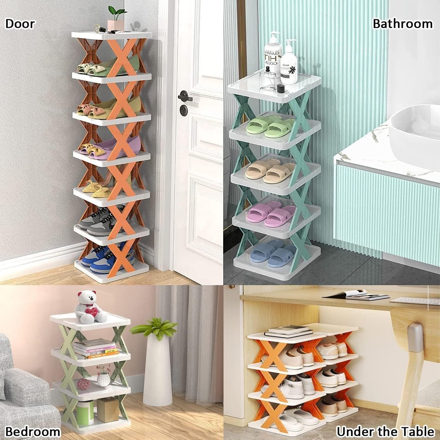 X Shape Shoe Shelf - 6 Layers